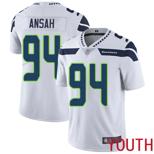 Seattle Seahawks Limited White Youth Ezekiel Ansah Road Jersey NFL Football 94 Vapor Untouchable